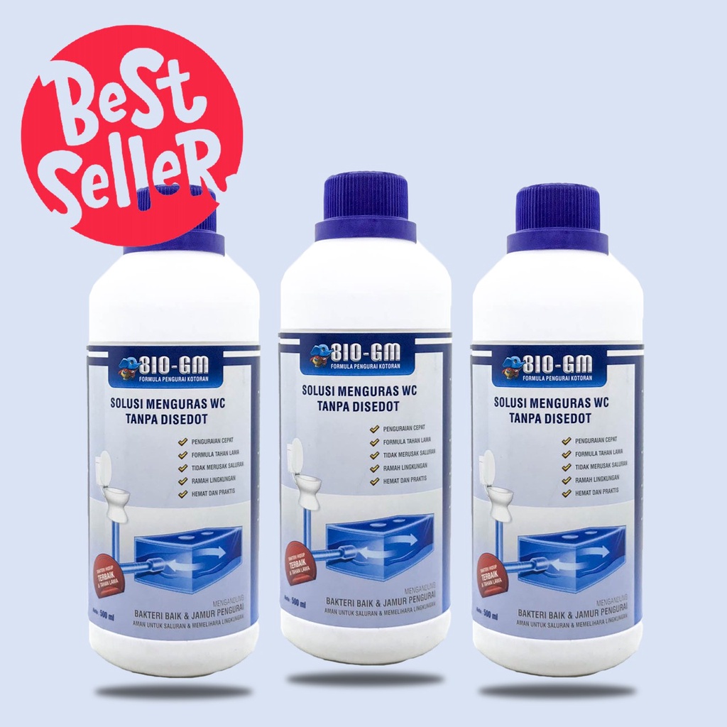 PAKET HEMAT 2 BOTOL BIO GM - Obat Septictank Solusi Atasi WC Septictank Mampet Penuh Tanpa Disedot