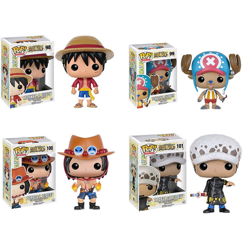 【Hot！！】FUNKO POP One Piece Luffy Chopper Ace Luo Sauron Figure Model Birthday Gift Decoration