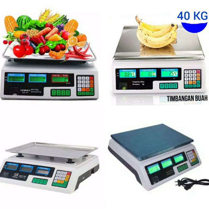 Digital Computing Scale 40Kg/Double Display/Timbangan Digital buah / TIMBANGAN BUAH 40KG