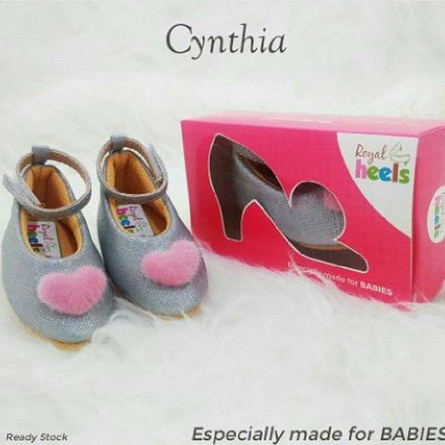 Sepatu Bayi Royal Heels Baby - Silver Love