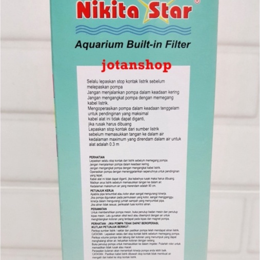 Nikita Star NS 2200F 2200 F built in Filter Tabung Mesin Pompa Aquarium NS2200F