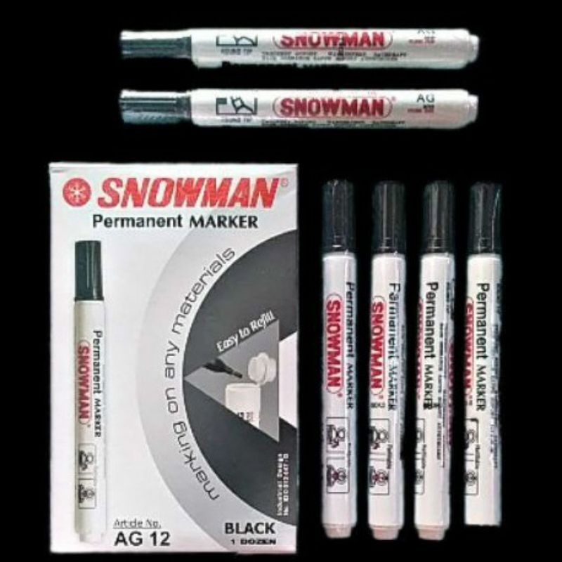 

Spidol Snowman Hitam Permanen AG12