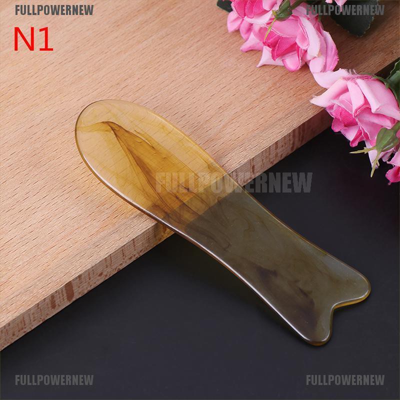 [flid] Sisir Pijat Wajah / Leher Bahan Resin Beeswax untuk Relaksasi / Kesehatan