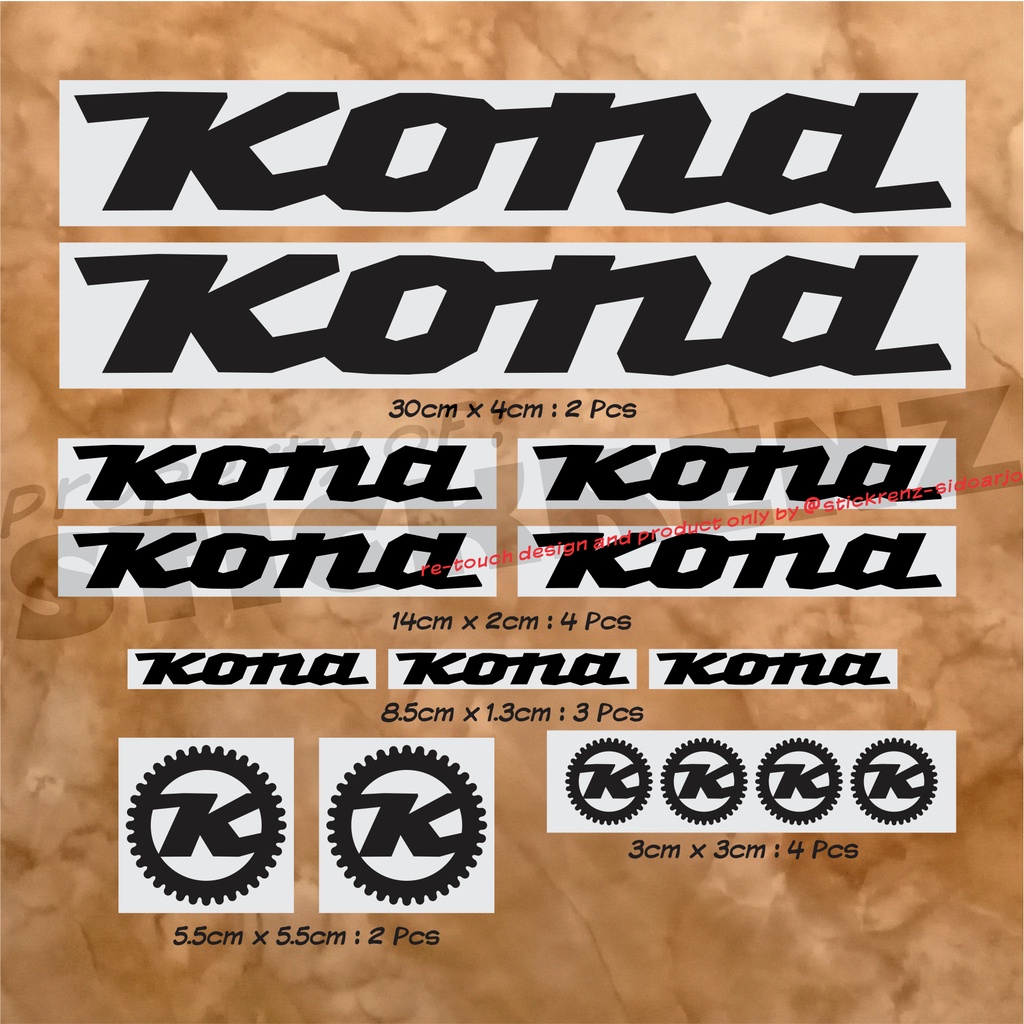 Cutting Sticker Stiker Frame Sepeda Roadbike MTB Kona 03 Custom