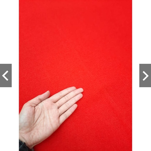 Karpet Lantai Bludru Polos Uk 1 x 2mtr, SAHARA Alas Kasur, Alas Kasur, Meja, Nonwoven, Karpet Meteran-CHILLI RED