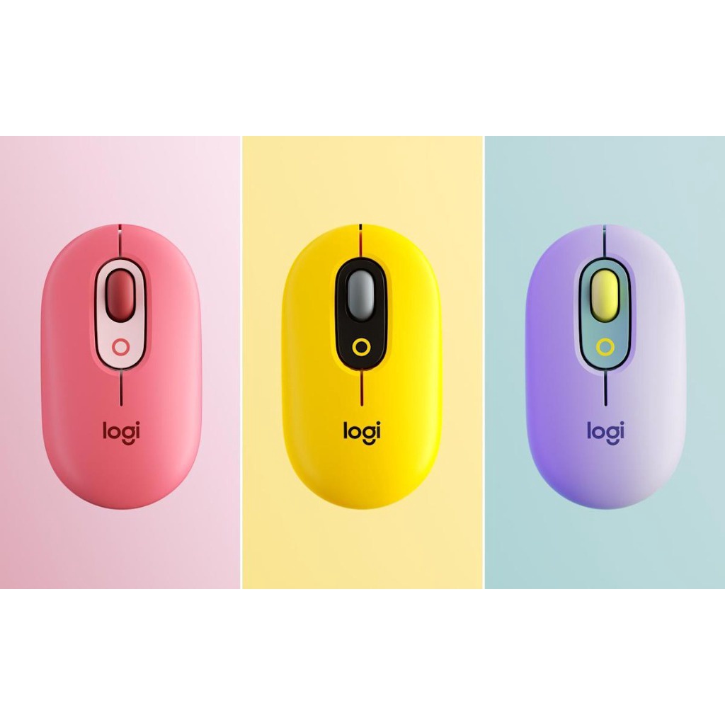 Logitech POP Mouse Wireless Bluetooth- Silent Touch with Emoji Key