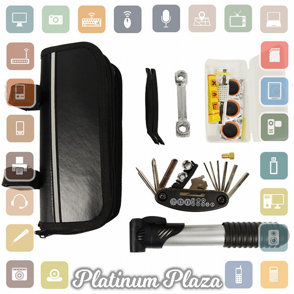 TaffSPORT Perlengkapan Reparasi Sepeda Tambal Ban 16 in 1 - TBS-16 - Black`IGG2MC-