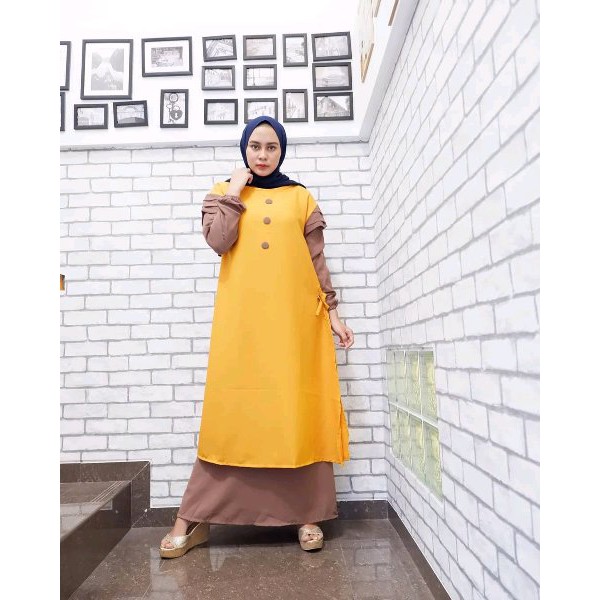 NEW RELEASE Baju Gamis Wanita Zahina Dress 2in1    BL MURAHMERIAH