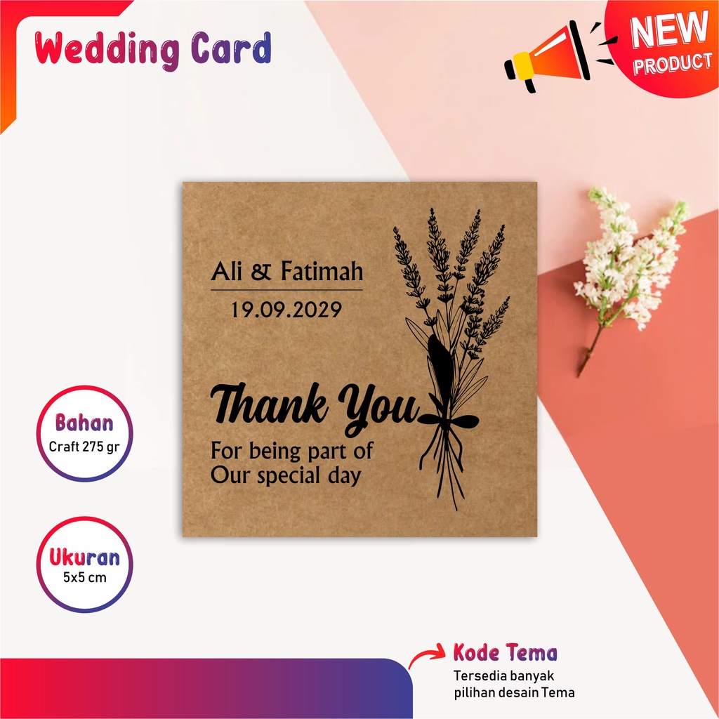 

TCW 18 Rustic ~ Gift card wedding / Souvenir card /kartu souvenir / Kartu ucapan pernikahan kartu souvenir Thanks Card wedding card Label Produk Label Kemasan hangtag kartu ucapan rustic / gift card wedding / kartu penukaran souvenir pernikahan