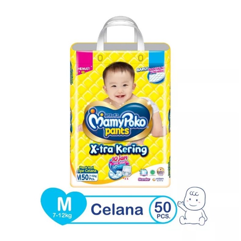MamyPoko Pants X-tra Kering M 50 / Mamy Poko Celana Ekstra Kering M-50
