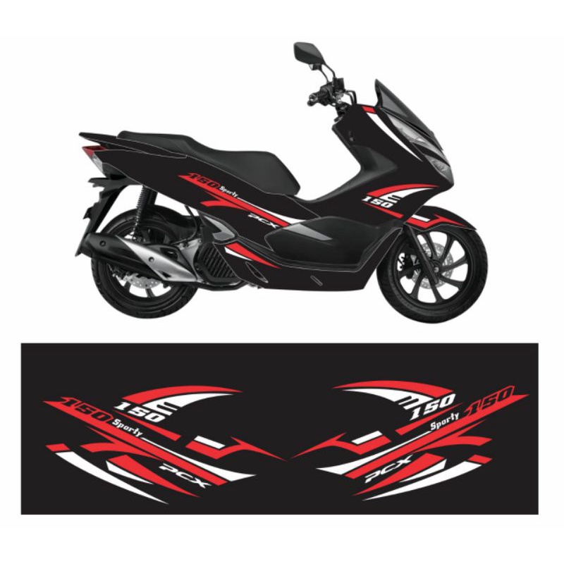 Sticker pcx sticker stripping pcx hitam