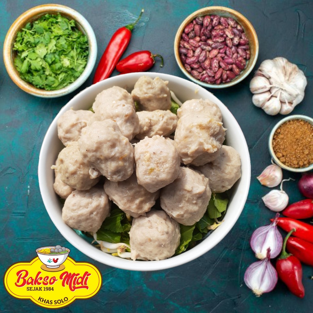 Jual Bakso Midi Bakso Sapi Halus Khas Solo Isi 25pcs Shopee Indonesia