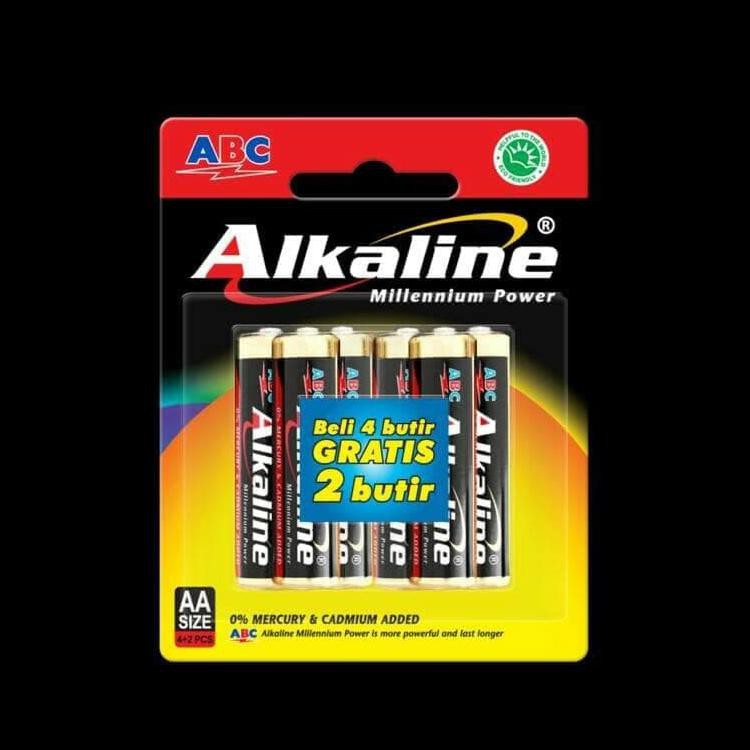 

COD BATERAI ABC ALKALINE AA/A2- 6PCS | BATTERY ABC ALKALINE AA-6PCS KODE 1017