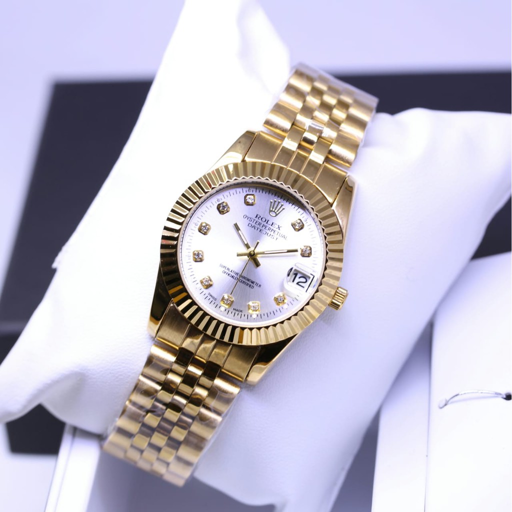 JAM TANGAN WANITA ROLEX RX19 TALI RANTAI ANTI AIR ARLOJI ANALOG FASHION MURAH CEWEK MODEL ELEGANT