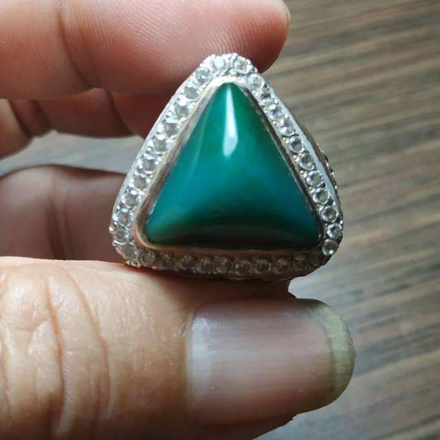 Natural bacan Doko ring perak
