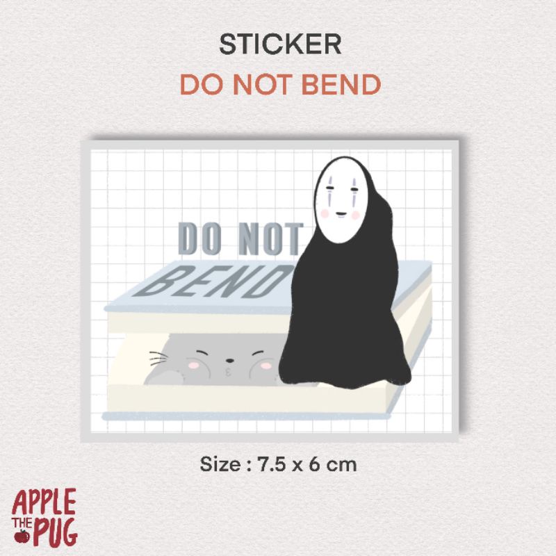 

Sticker Do Not Bend / Sticker Jangan Dilipat Paket Packing Online Shop Lucu Studio Ghibli Totoro Kaonashi No Face