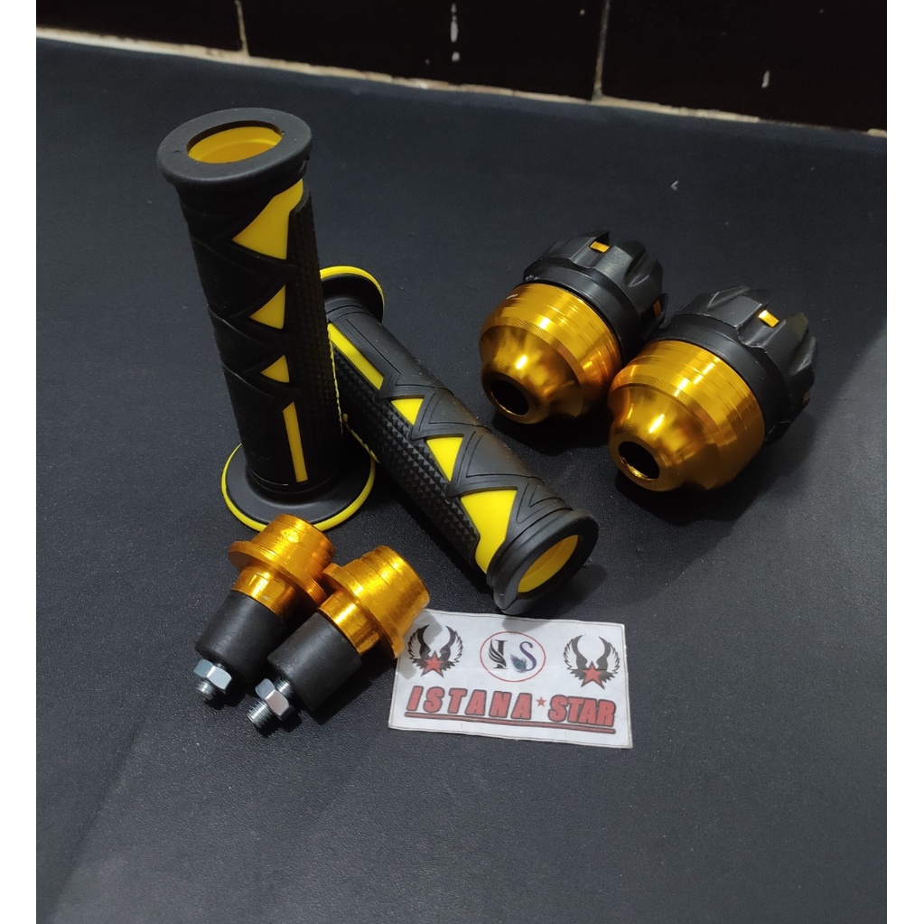 Handgrip / Grip + Jalu Stang Motor + jalu as Universal EMAS