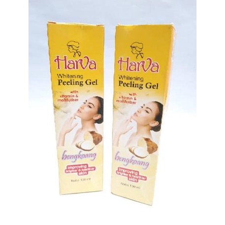 [KODE 0IBAQ] Harva Whitening Peeling Gel pepaya dan bengkoang 100 ml
