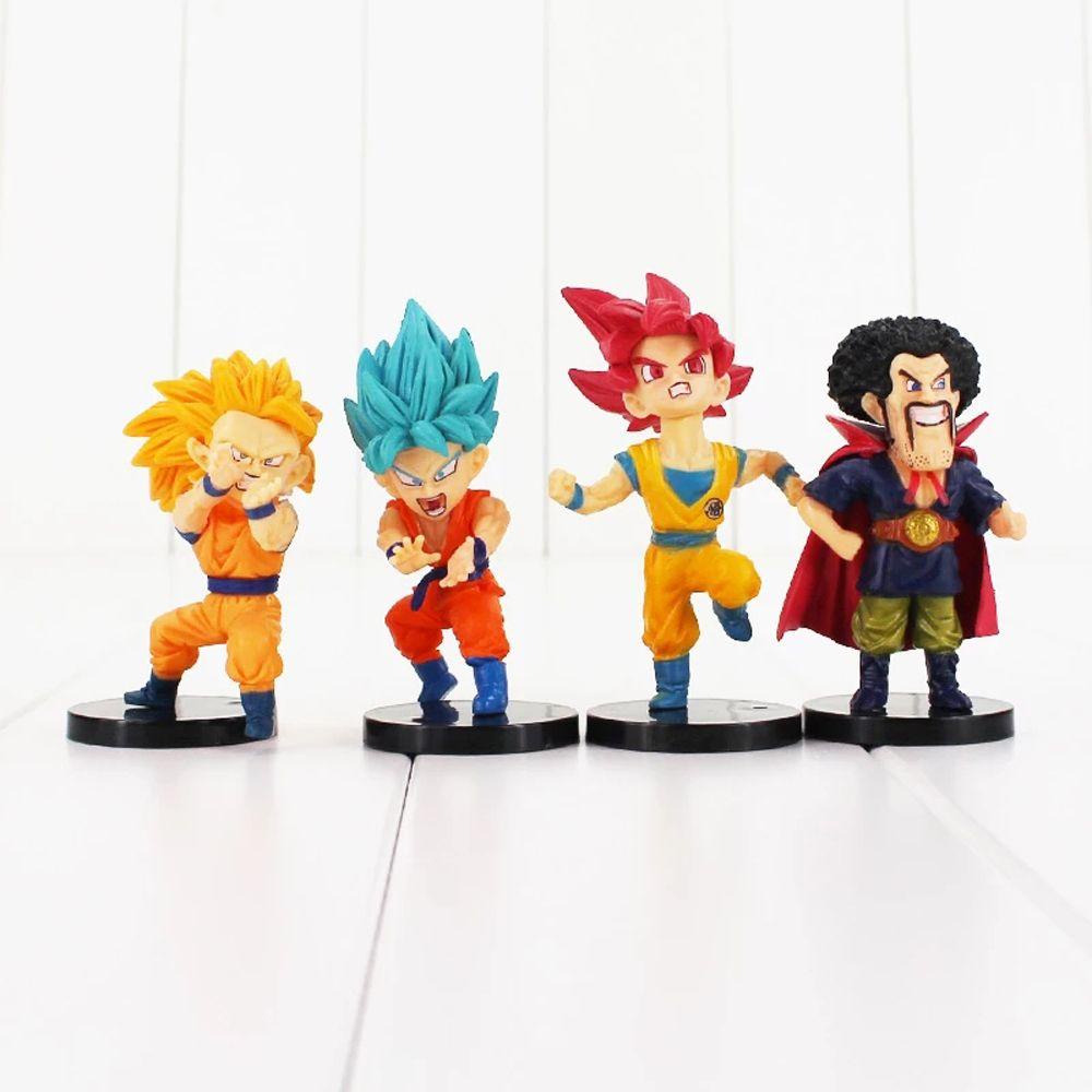 Lanfy Anime Dragon Ball Angka Mainan Super Saiyan Dekorasi Moldel Q Version Boneka Dekorasi Desktop Kartun Anak Hadiah Model Mainan