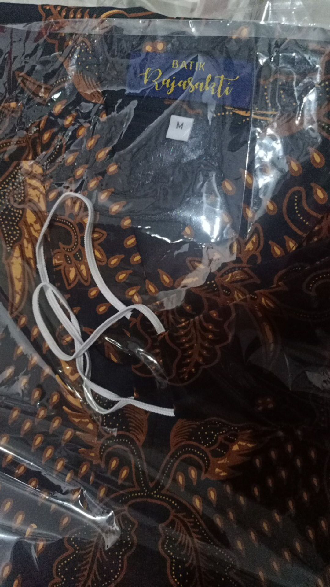 Dharmarendra Emas Pendek Kemeja Batik Pria Katun Sragenan Full Furing