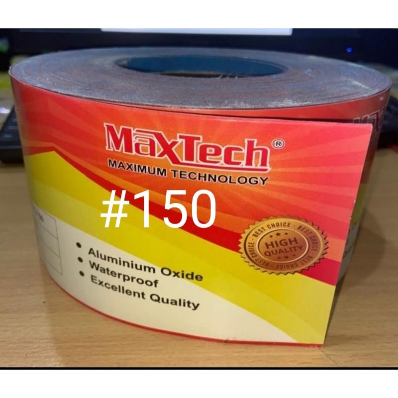 amplas meteran/amplas rol ukuran #150 maxtech harga perol (50m)