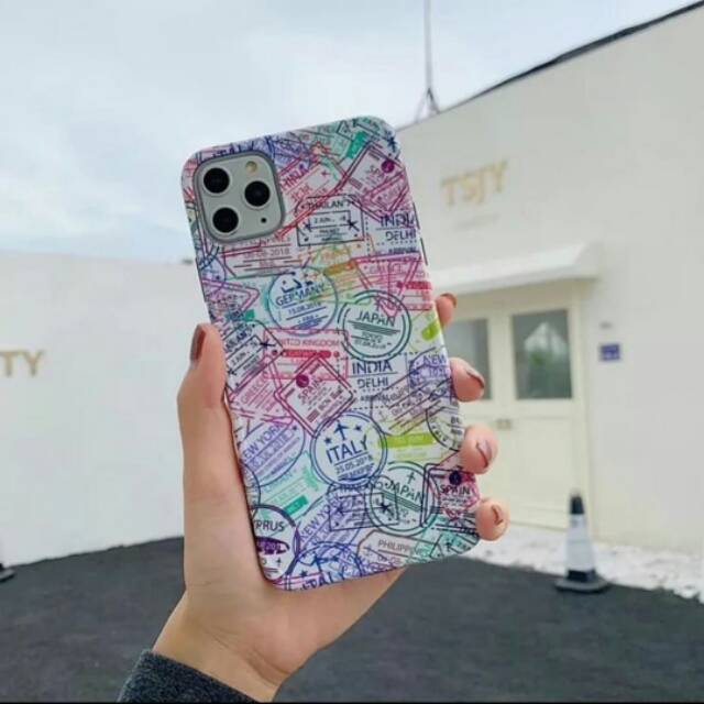 

Custom case travel stempel iphone