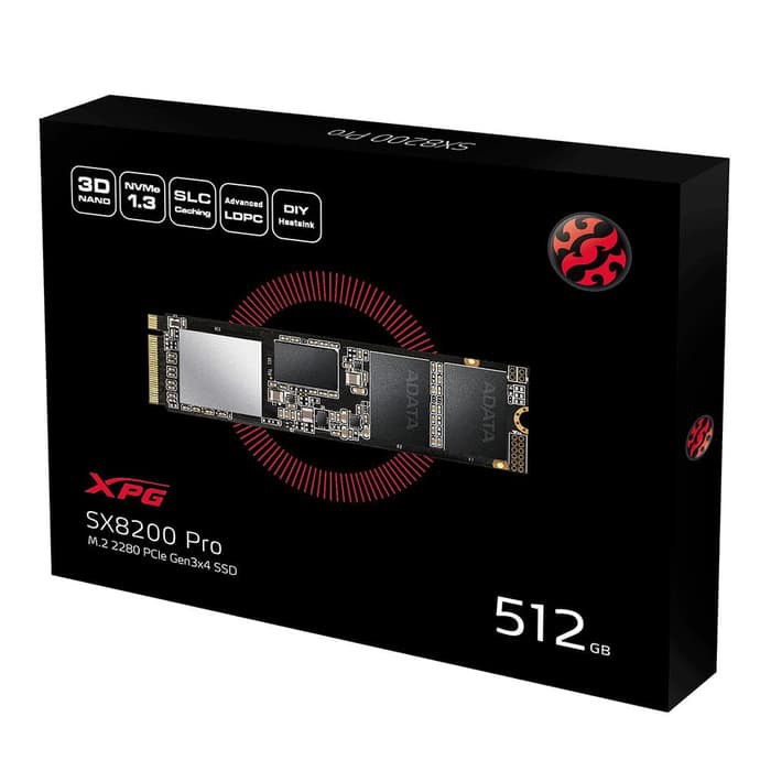 SSD Adata SX8200 Pro 512GB M.2 PCIe NVMe 1.3 Gen3x4 SX8200Pro