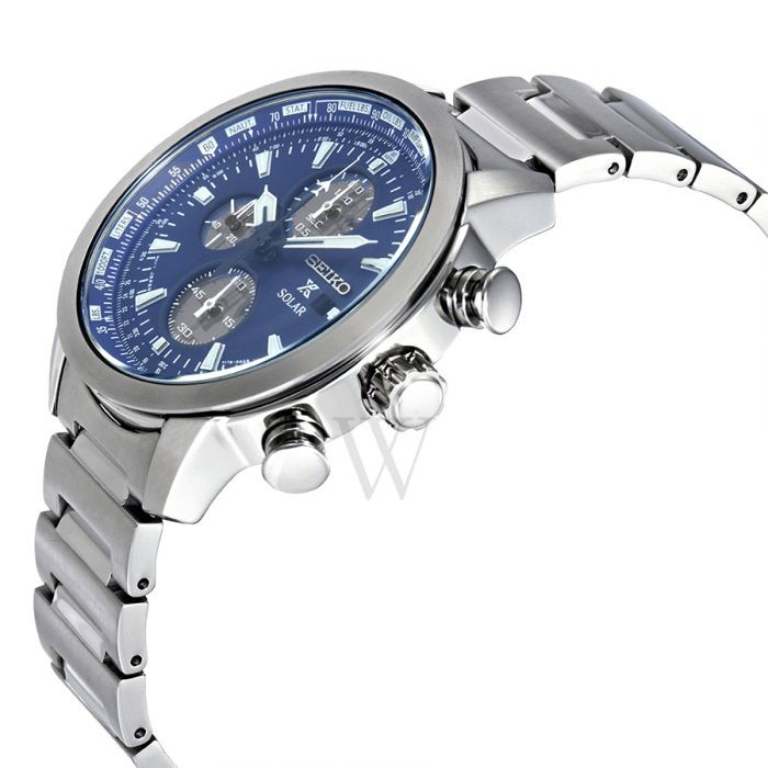 Seiko Prospex SSC347P1 Solar Chrono Flightmaster Blue - Jam Pria SSC347