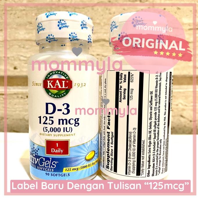 Kal Vitamin D3 5000 iu (90 Softgels) Soy Free Lc