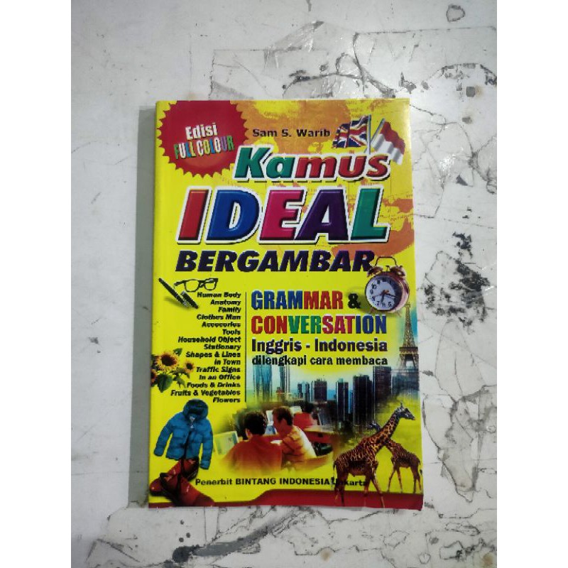 Buku kamus bahasa Inggris ideal bergambar / buku kamus bahasa inggris ideal