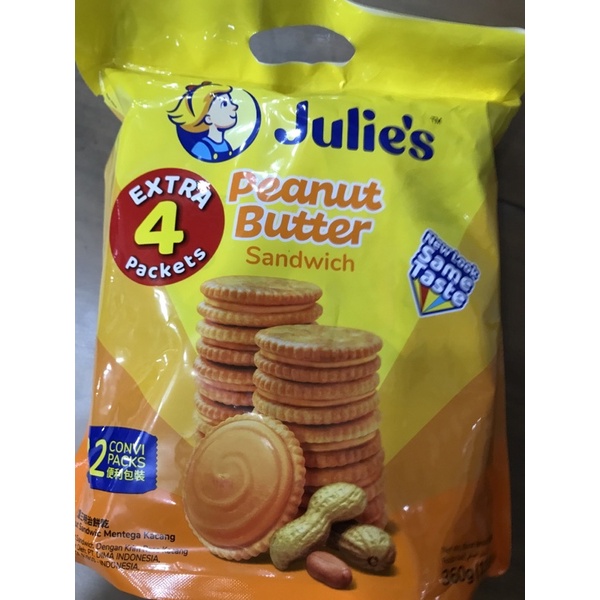 

Biskuit Peanut Butter Julie’s 360gr Malaysia / Sandwich Mentega Kacang Julies