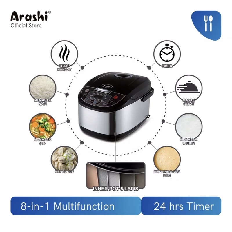 Arashi Digital Rice Cooker ADC 2003/Penanak Nasi / Magic Com