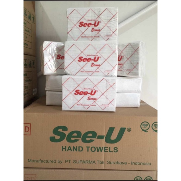 Jual Seeu See U Hand Towel Econo Red Green Tissue Kompor Tissue Cuci Tangan Kualitas Biasa