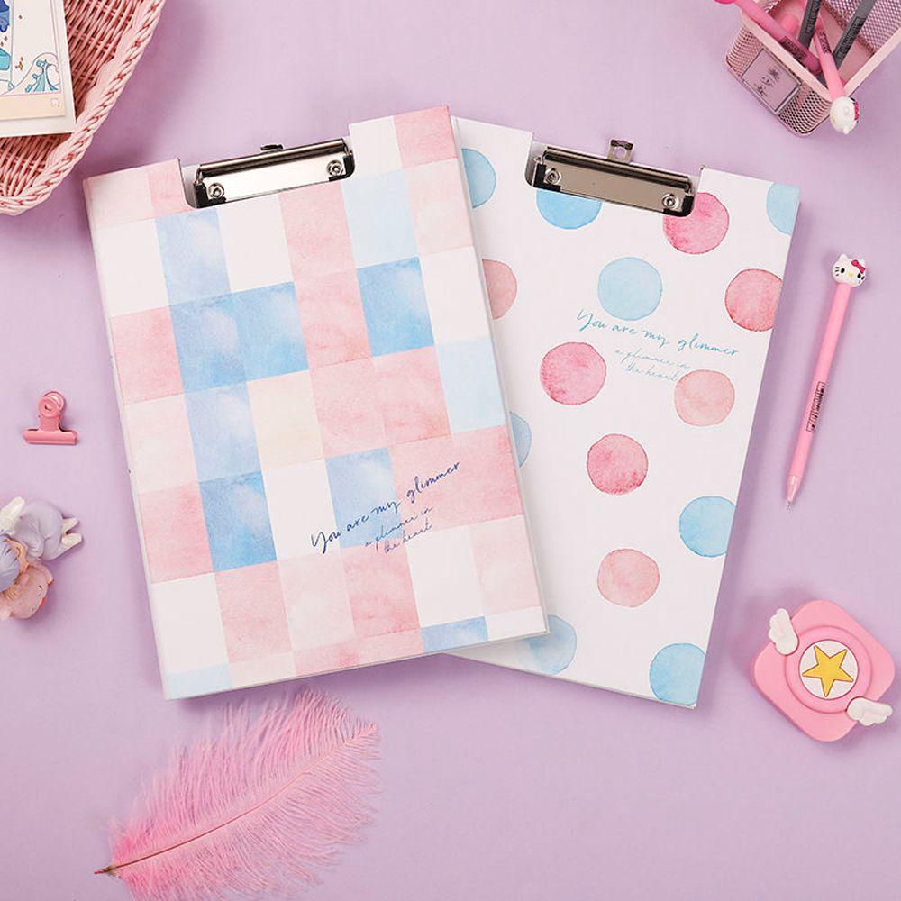 Agustina A4 Clipboard Organizer File Folder Perlengkapan Kantor Memo Klip Dengan Lubang Gantung Alas Tulisan A4 Paperboard Document Board Clip