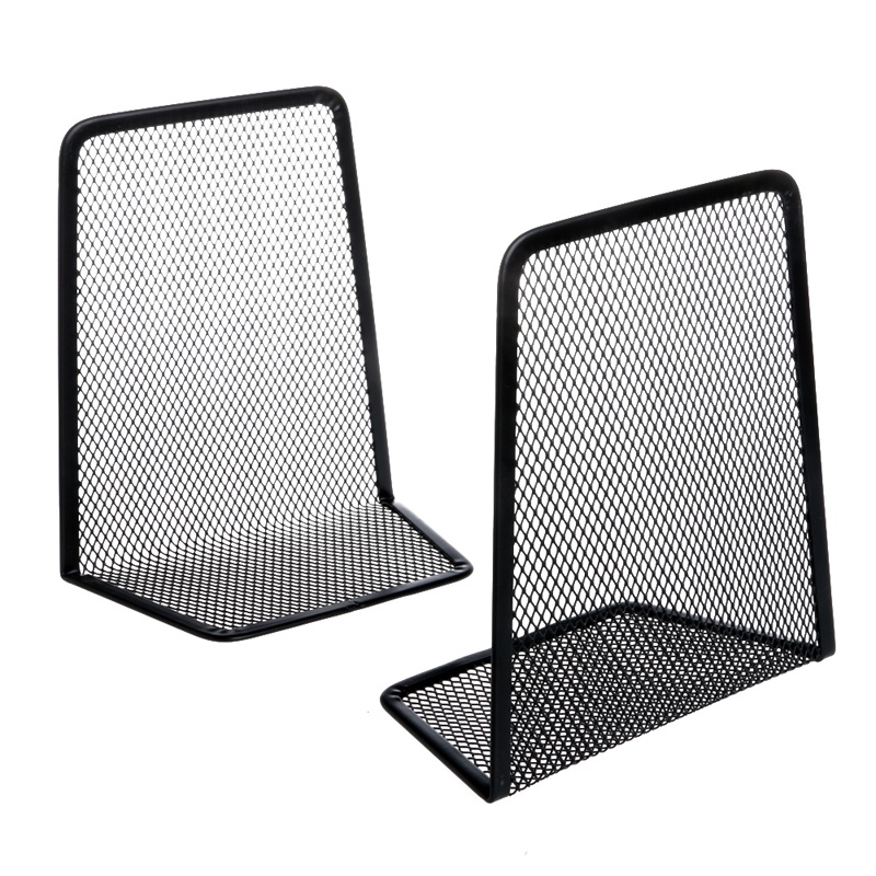 Mary 2pcs Stand Buku Bahan Metal Mesh Desktop Untuk Organizer File Rumah Kantor Untuk Pelajar