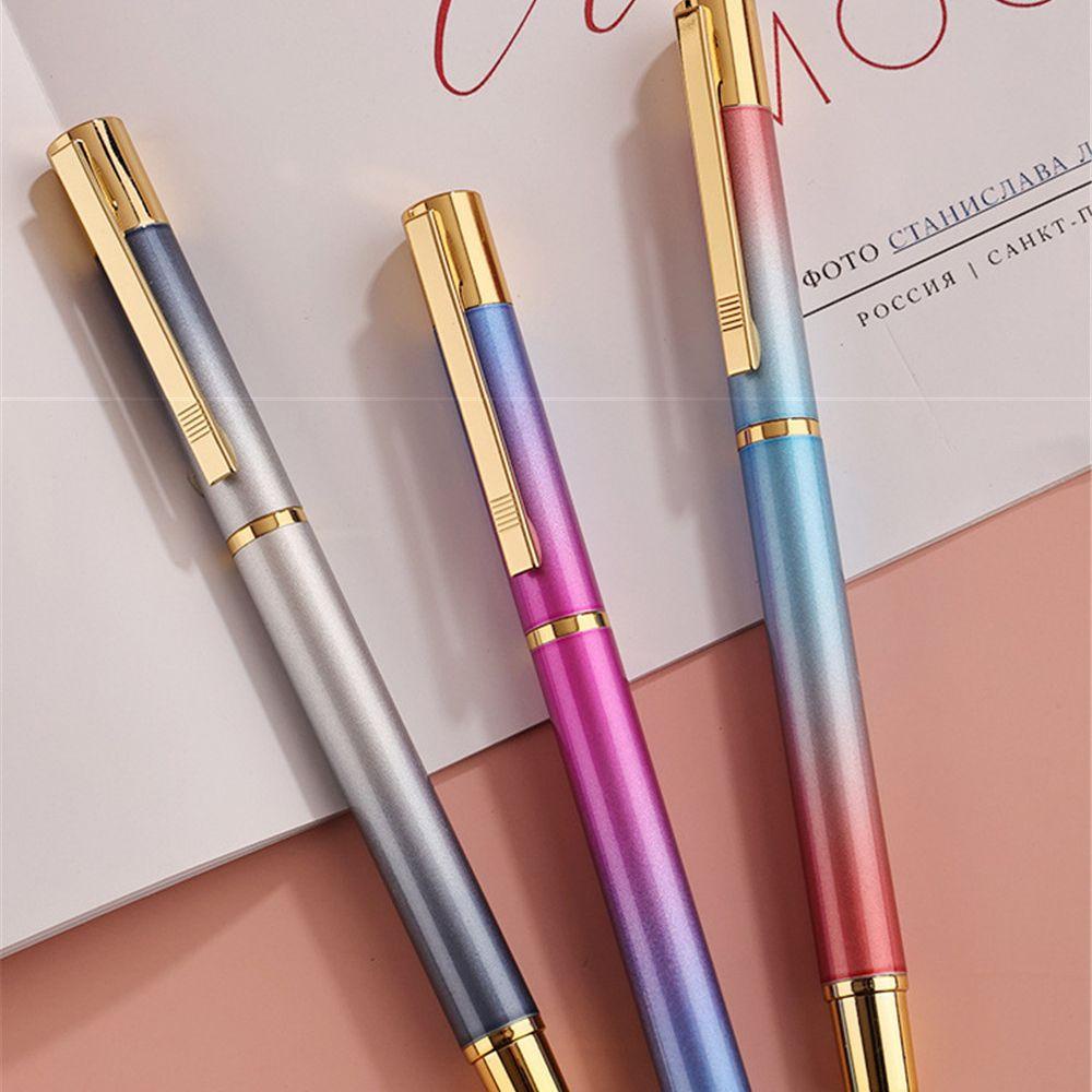 Pineapple 0.5mm Metal Pen Business Tulis Tinta Halus Sac Warna Gradasi