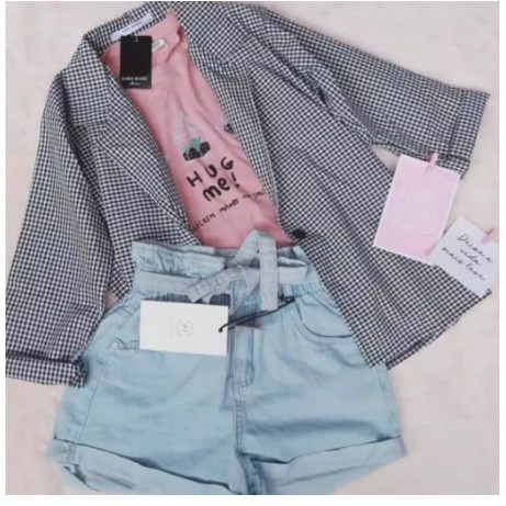 BLAZER WANITA OUTERWEAR PANJANG JENICE JUMBO MURAH MODERN KATUN Square Kotak  MURAH SETELAN KATUN..