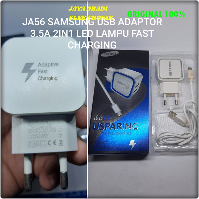 J56 SAMSUNG 3A ADAPTOR 2 USB LED SUPER FAST CHRGING MICRO USB CHARGER CHARGE CAS CASAN QUICK FLASH TRAVEL 2IN1 MIKRO USB LED UNIVERSAL BISA MEREK HANDPHONE ADAPTOR SET  DENGAN KABEL MIKRO USB LEBIH FLEKSIBEL DAN TIDAK MEMAKAN TEMPAT HARGA TERJANGKAU