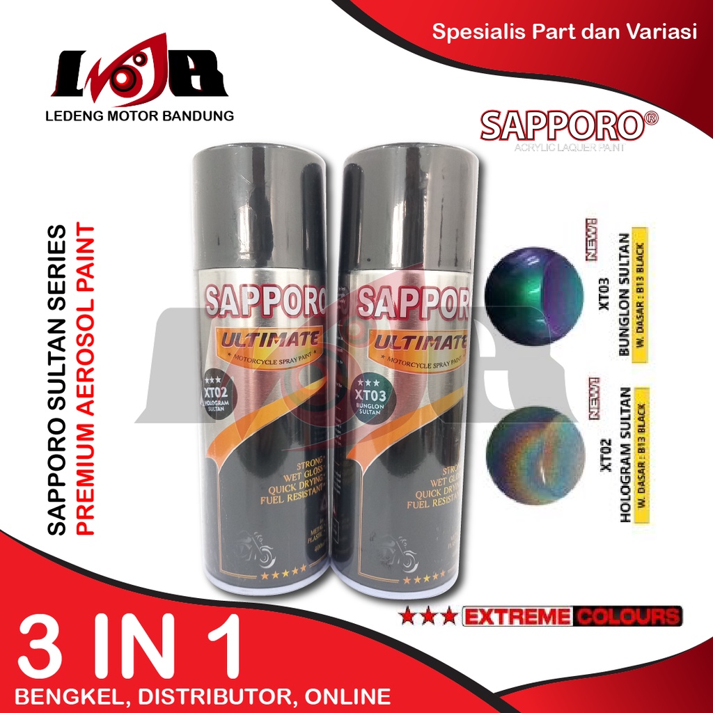 SAPPORO ULTIMATE Sultan Hologram Bunglon Series Cat Semprot Aerosol paint