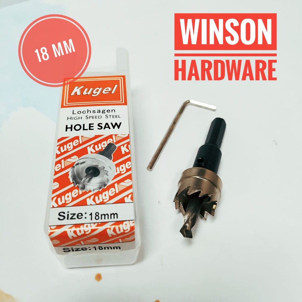 Holesaw Besi HSS 18mm Kugel | Hole saw Mata Bor Besi 18 mm