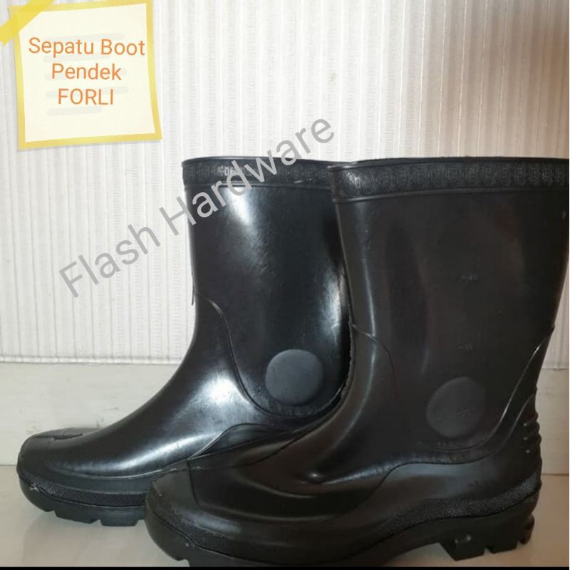 SEPATU BOOT PENDEK HITAM FORLI/SEPATU BOOT BANGUNAN