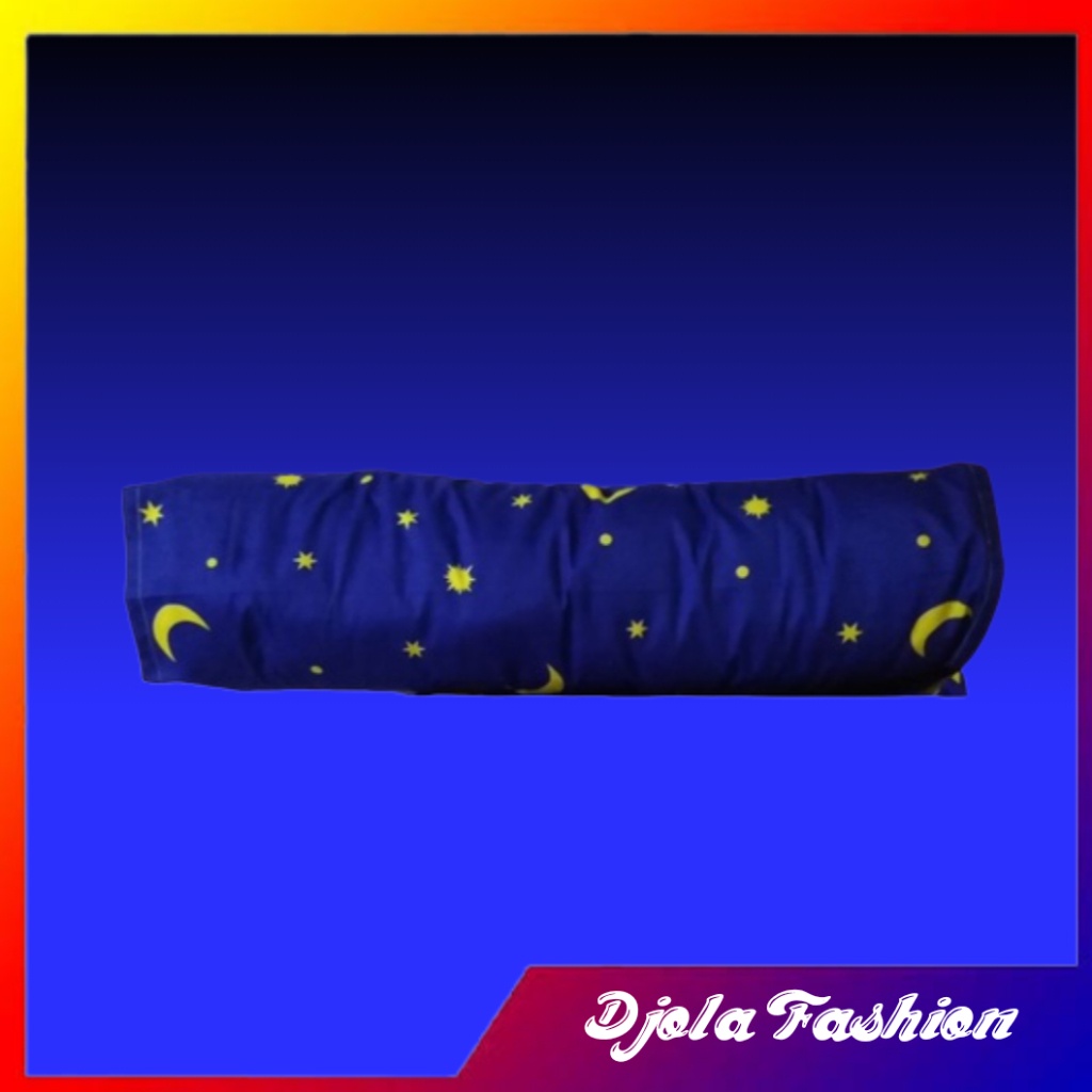 Sarung Bantal dan Sarung Guling Motif Bulan Bintang Biru Kuning/Sarung Bantal Murah/Sarung Bantal Guling