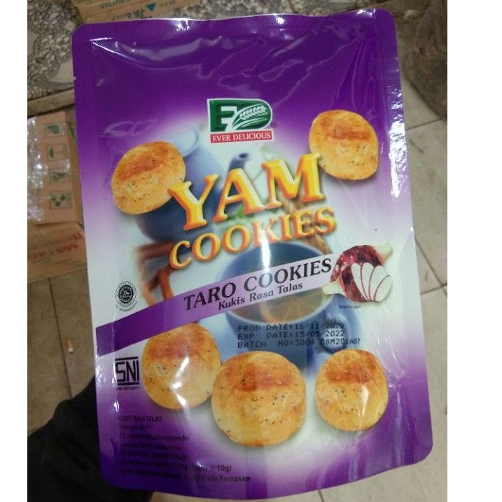 

Yam Cookies / Taro Cookies / Biskuit Kukis Rasa Talas / Kue Keladi / Biskuit Malaysia