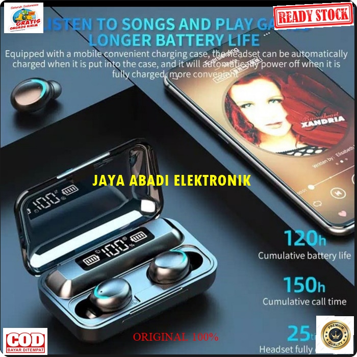 J356 HEADSET BLUETOOTH TWS POWERBANK PB WIRELESS EARPHONE STEREO SPORT DOUBLE BASS MP3 MUSIC AUDIO HEADPHONE HANDFREE BT EARPHONE LIPAT BLUETOOT BLUETOT MUSIK SOUND NELPON CALL BATERAI SYSTEM CHARGE HEADSET EAEPHONE WIRELESS BISA SEGALA JENIS HANDPHON