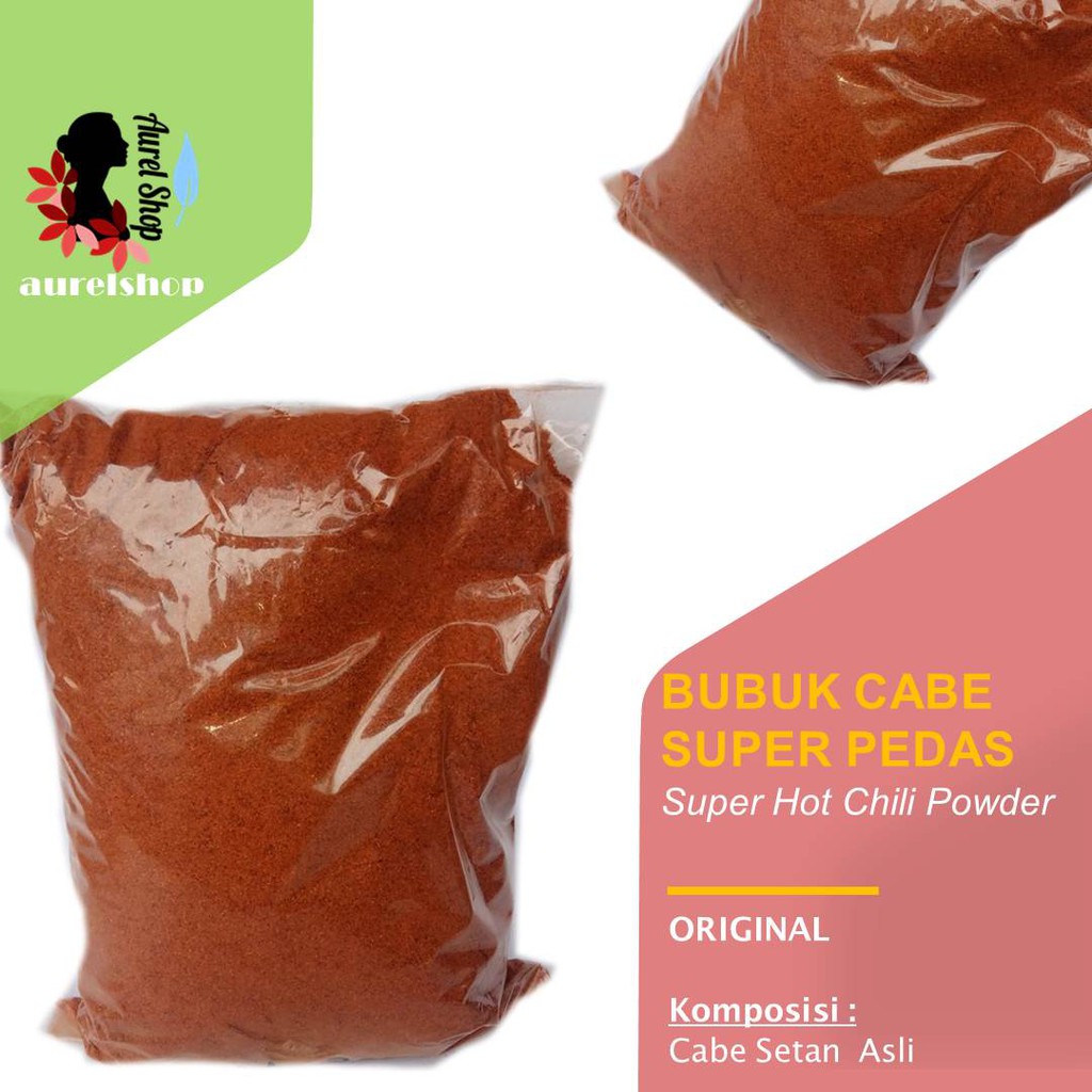 Bubuk Cabe Super Pedas 250 gran, 500 gram, 1 kg (Super Hot Chili Powder)