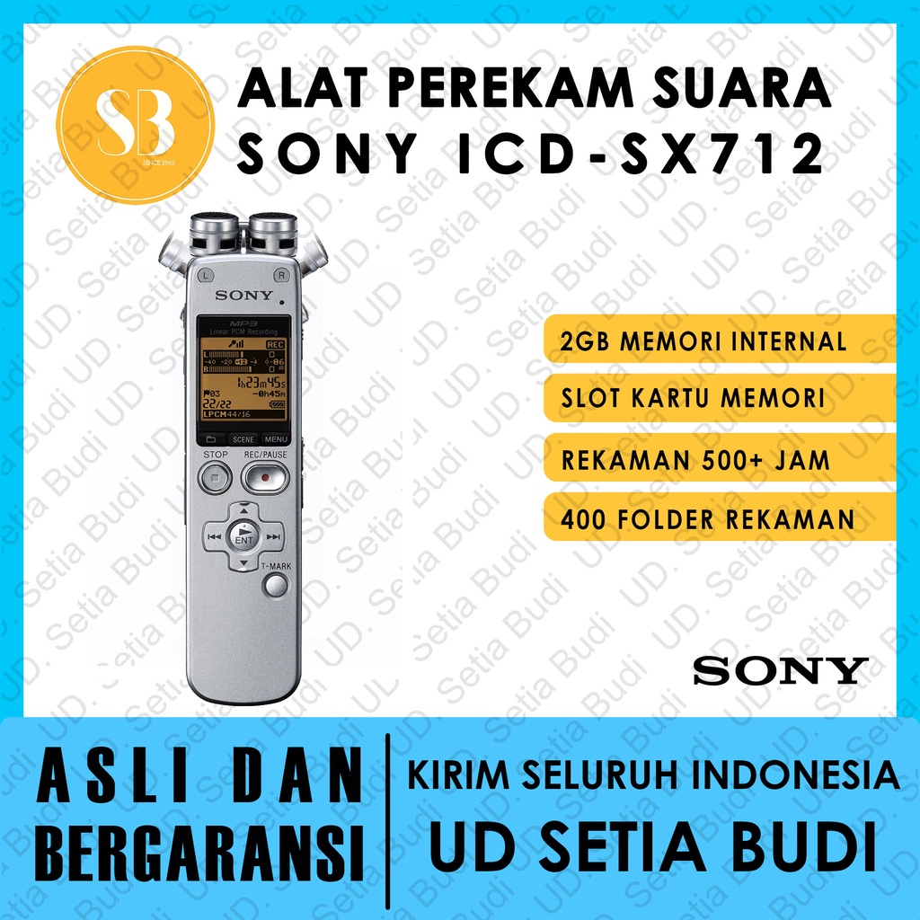 Alat Perekam Suara SONY ICD-SX712 Asli dan Bergaransi