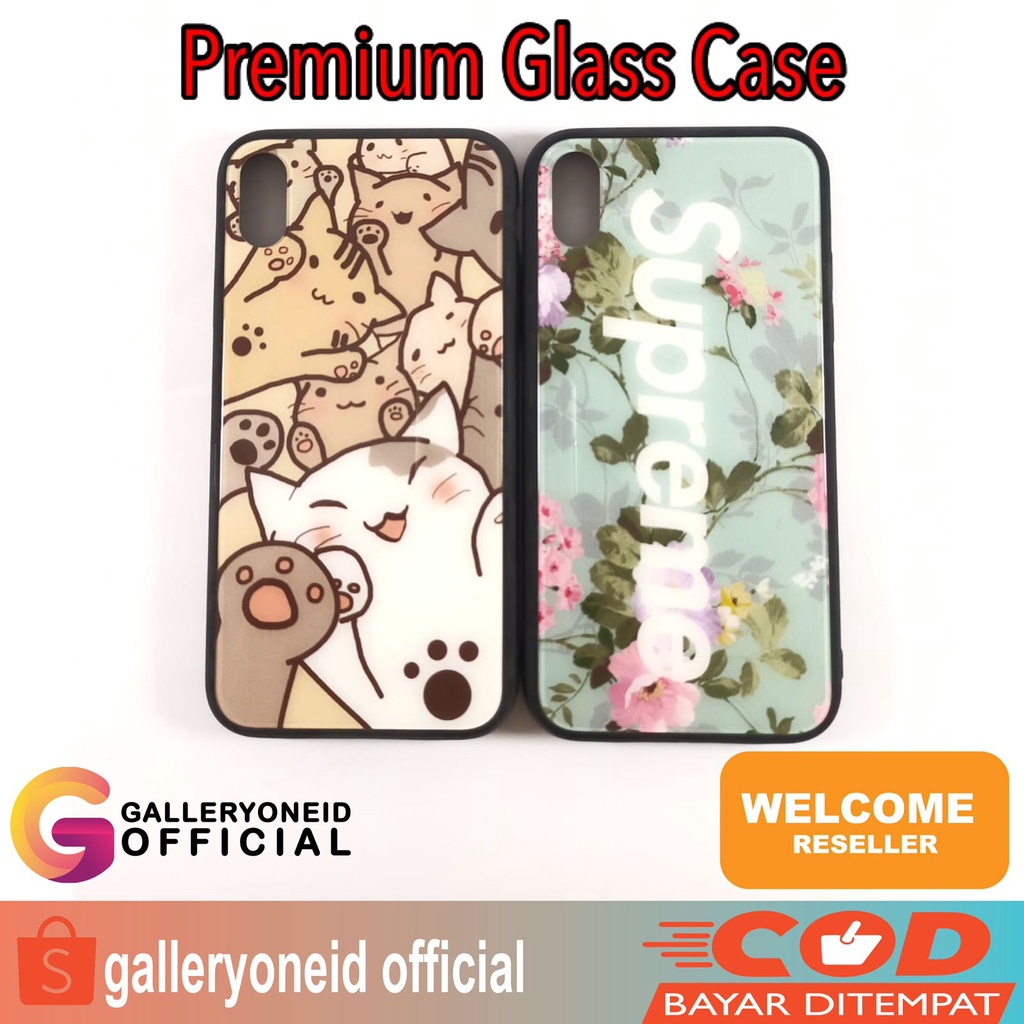 Soft Case Hp iPhone XR Premium Glass Leather Casing Handphone Aksesoris Hp GALLERYONE gallery one