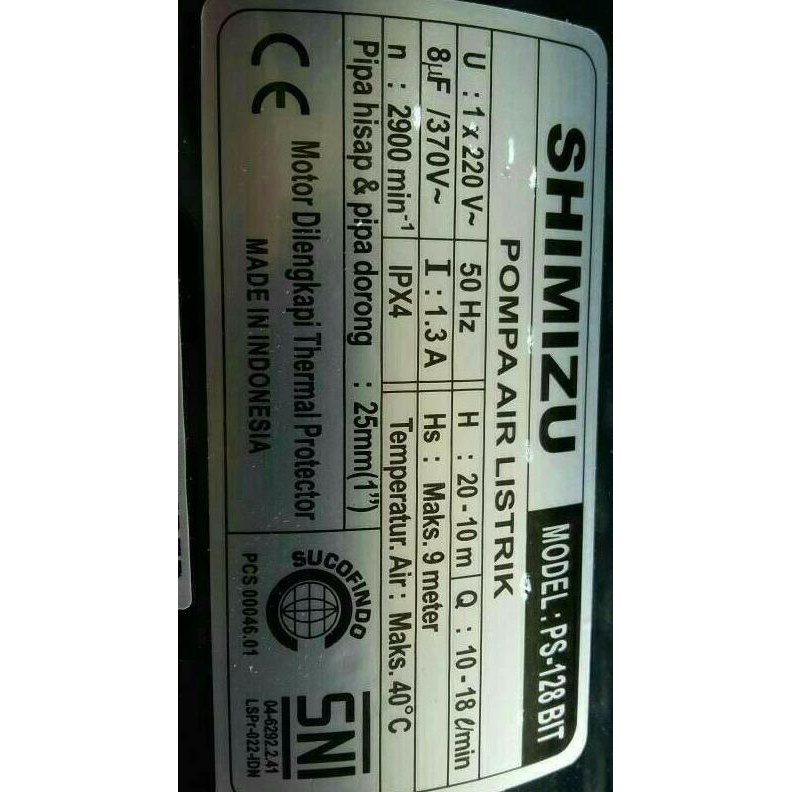 Pompa Air Shimizu Ps 128 Bit Non Otomatis / Pompa Shimizu Manual Ps128 Medanbaiak.Store