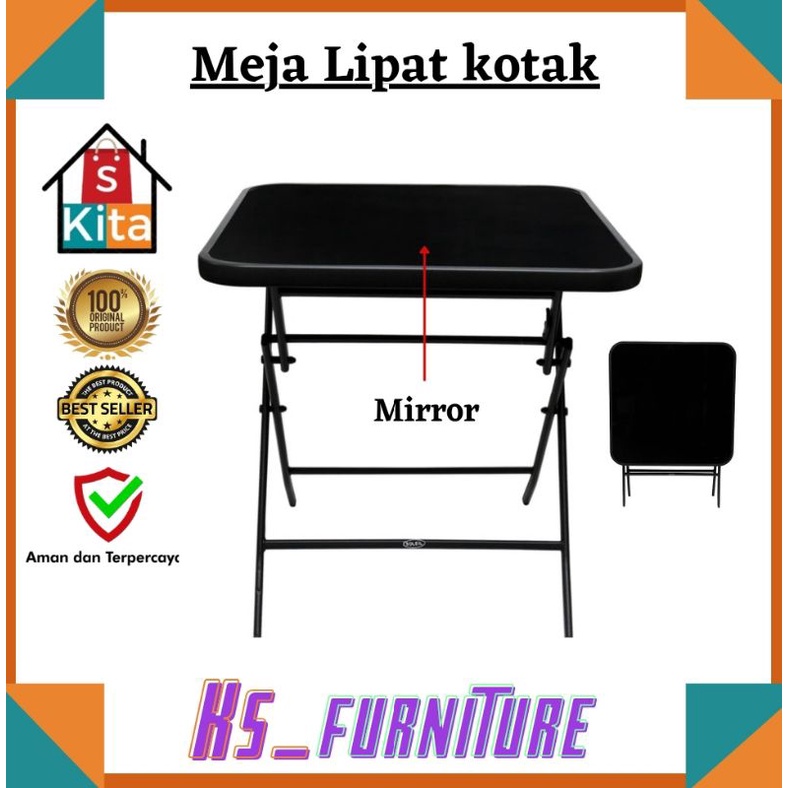 Krisbow meja lipat Meja Teras Meja Kaca Meja Taman Meja outdoor Meja taman lipat persegi & Bulat