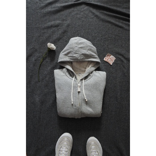 Hoodie Uniqlo Sherpa Grey Second